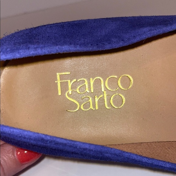 Franco Sarto Blue Suede Loafers with Ruched Detailing Women’s Sz 6M - Picture 5 of 7